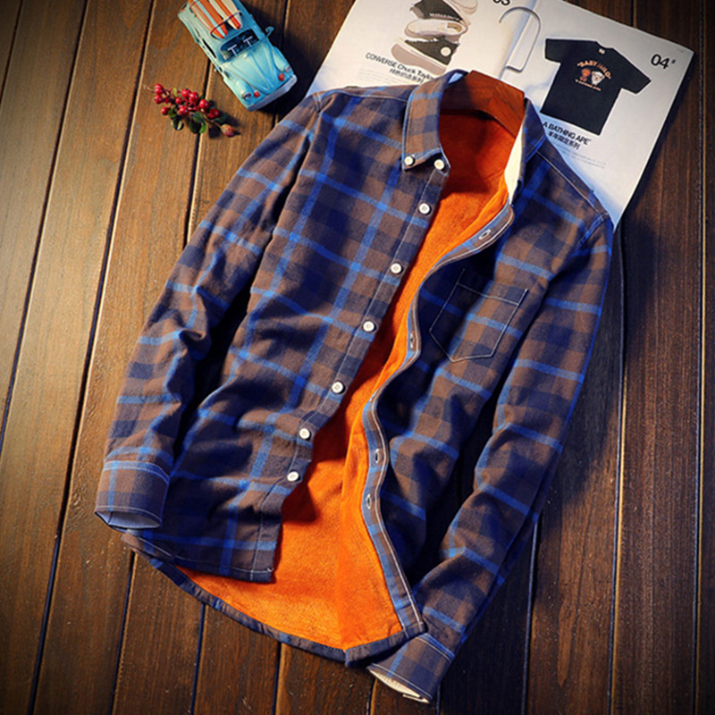 Flannel Shirt Lined - Camisa Masculina Heren Geruit Flanellen Overhemden